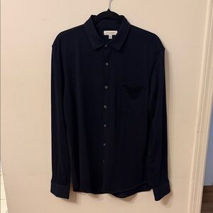 Club Monaco Men's Navy Button Down Shirt